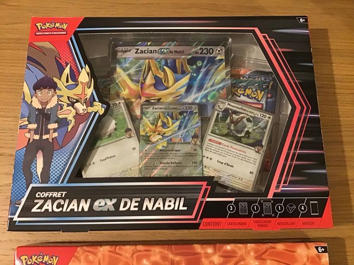 Lot coffrets cartes Pokémon dracaufeu ex zacian ex boosters flammés obsidiennes étincelles déferlantes - photo numéro 3