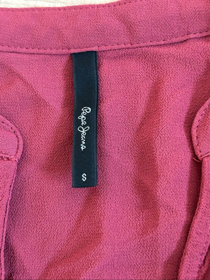 Blouse bordeaux à manches longues Pepe Jeans taille S jamais portée - photo numéro 9
