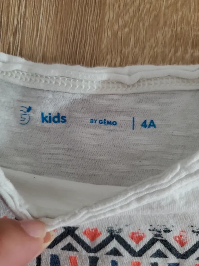 T shirt été Gemo 4 ans - photo numéro 3