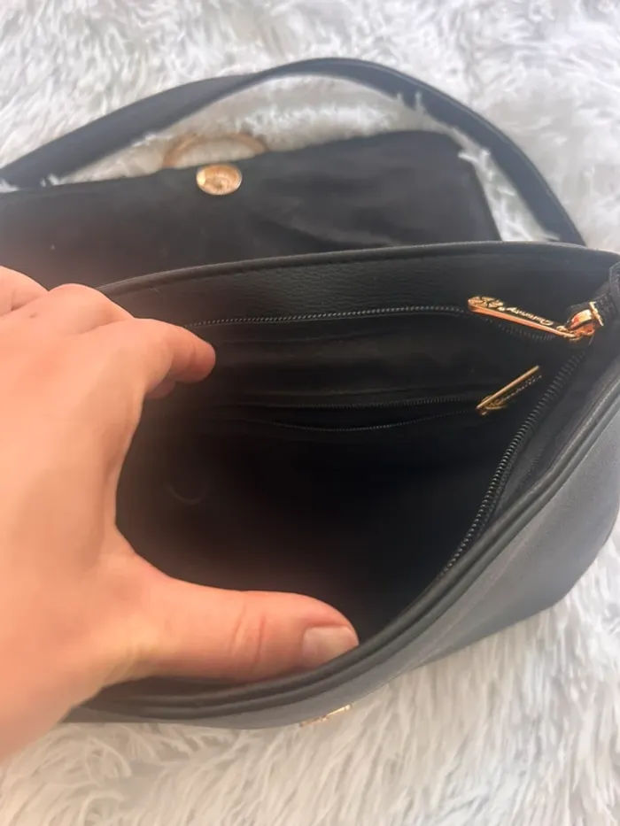 Sac à main noir et doré - photo numéro 4
