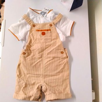 Ensemble salopette short 3 ans