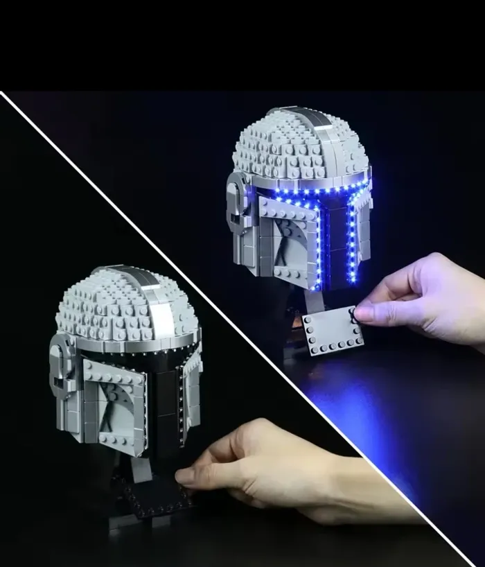 Lego - Casque The Mandalorian 75328 - Star Wars - kit lumière led - photo numéro 10