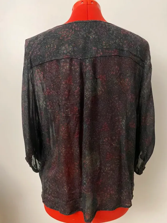 Blouse fleurie manches trois quarts Mango - photo numéro 4