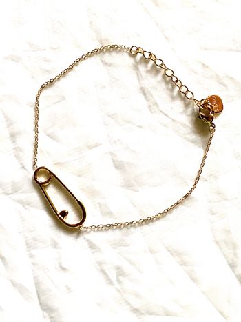 Petit Bracelet Petite Epingle Nourrice Bijou Doré Fantaisie Femmes
