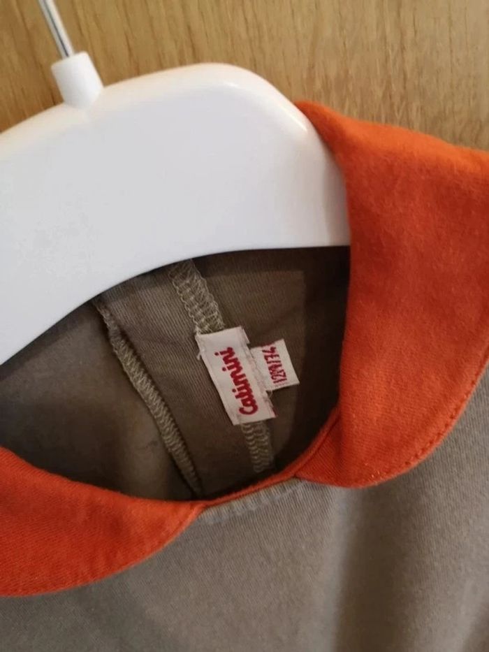 T-shirt avec col en brun avec col 9 mois - photo numéro 5