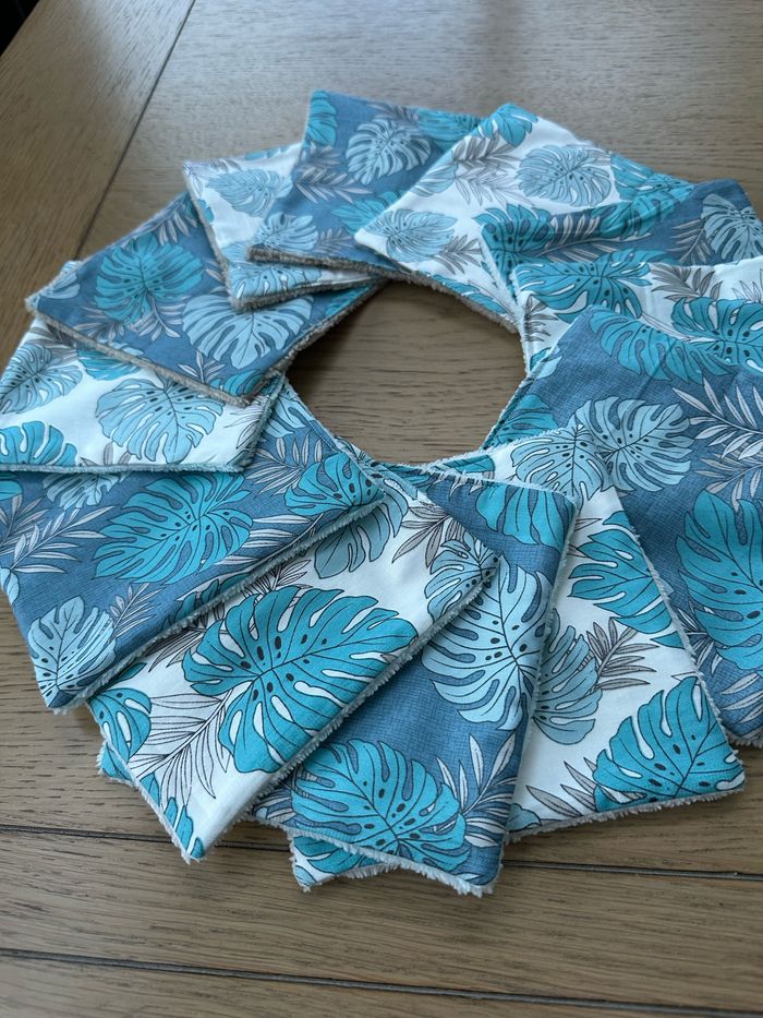 Lingettes grand format 15x15cm lot de 12 - Ateliersdisa - photo numéro 4