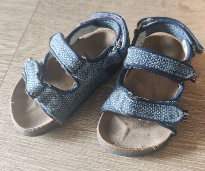 Chaussures sandales scratch bleu Vertbaudet Taille 21