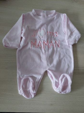 Grenouillère j'aime ma maman 3 mois