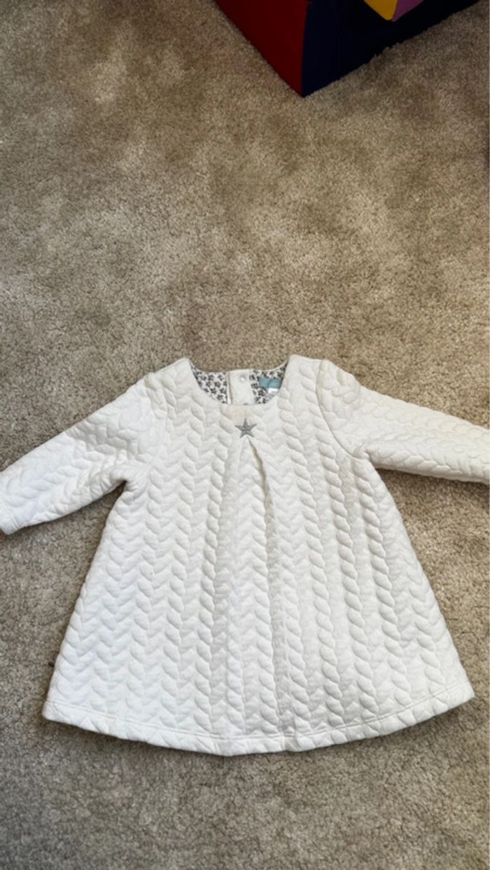 Robe d’hiver blanche Obaïbi – 6 mois