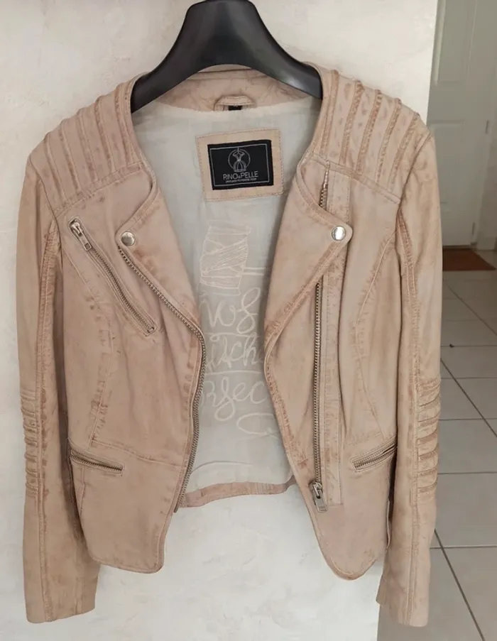 Blouson en cuir femme T38