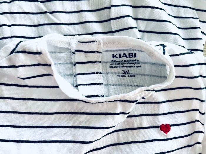 Robe marinière « Kiabi » taille 3 mois - photo numéro 2