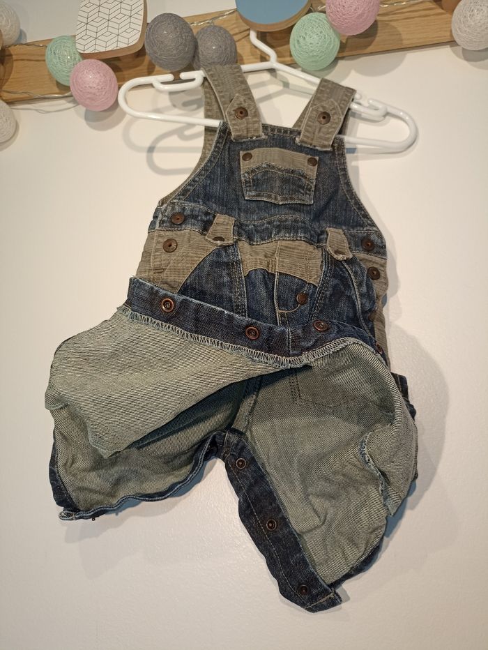 Salopette jean & tissu - photo numéro 3
