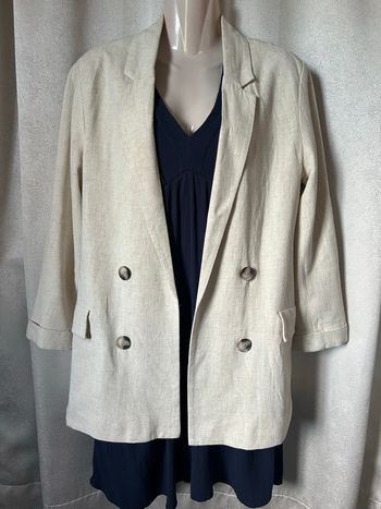 Jolie veste blazer lin viscose M Stradivarius