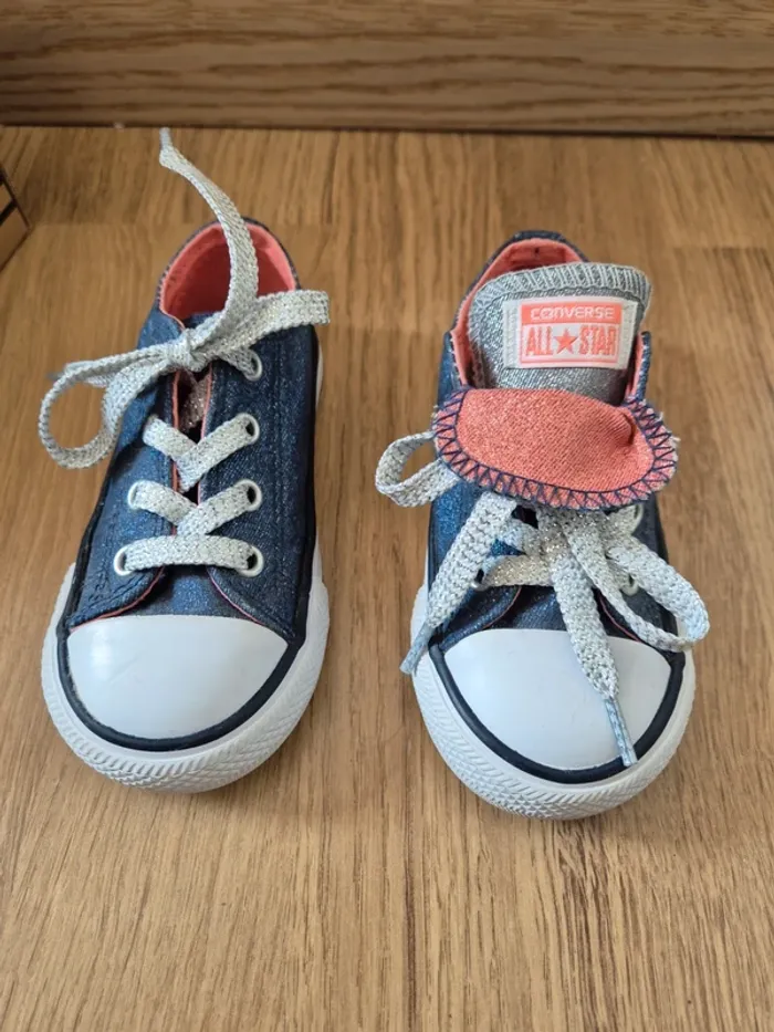 Converse bleu pailleté 23 - photo numéro 2