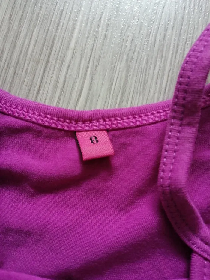 Débardeur uni violet à fines bretelles / sans marque / (8ans) - photo numéro 3