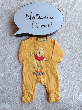 Pyjama grenouillère été léger Mixte Naissance 0 mois Winnie l'ourson the pooh Disney Baby 100% coton