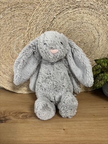 Doudou lapin gris queue blanche jellycat 30 cm