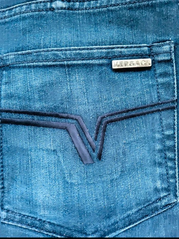 Jean Homme Versace City Vintage Y2K - Taille 38 - Coupe Droite Classique - photo numéro 13