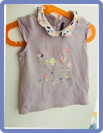 Joli petit t-shirt col Claudine sergent major 4 ans