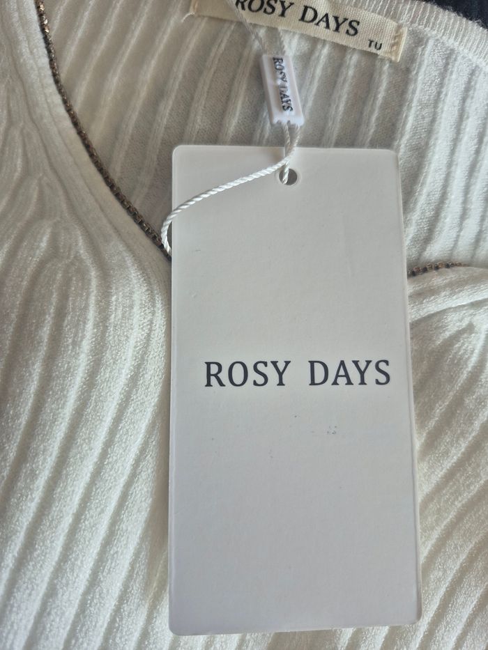 Pull Femme Blanc Col v taille unique - photo numéro 3