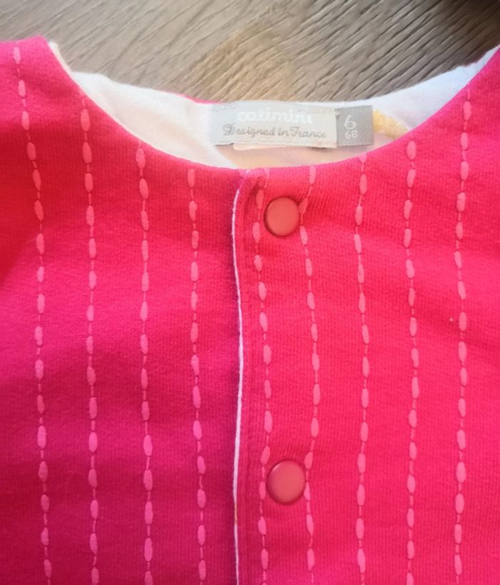 Gilet fille 6 mois catimini rose - neuf - photo numéro 2