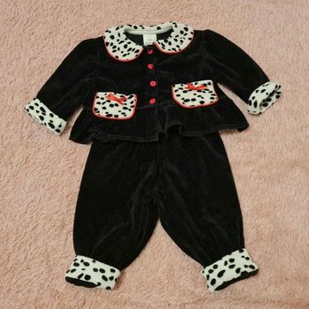 Ensemble velours noir habillé bébé fille 6 mois