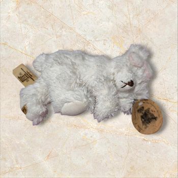 Petit doudou ours blanc Louise Mansen