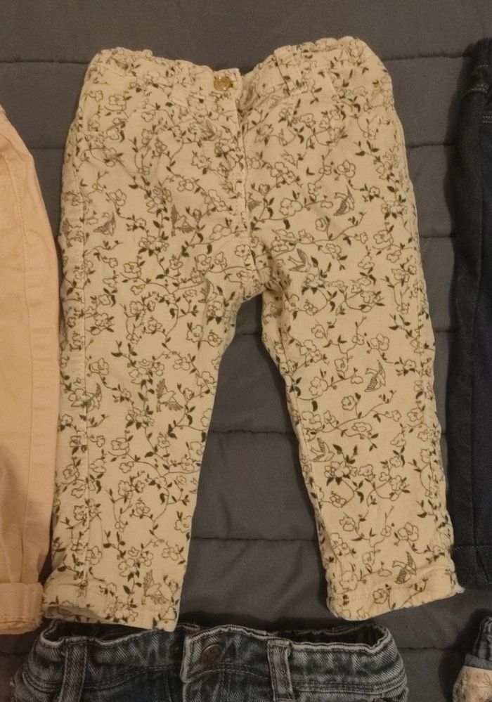 Lot 6 pantalons fille 12 mois - photo numéro 4