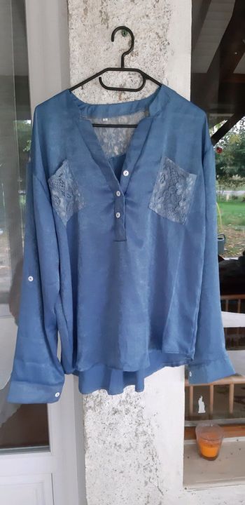 Chemisier blouse bleu