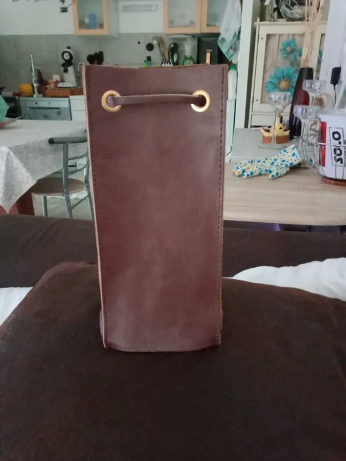Sac étui à bouteille en cuir cardhu vintage - photo numéro 5
