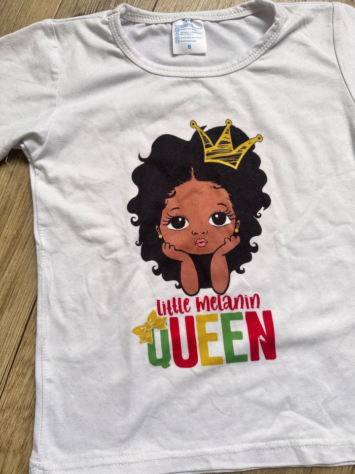 T shirt queen Melanin 3/4 ans - photo numéro 2