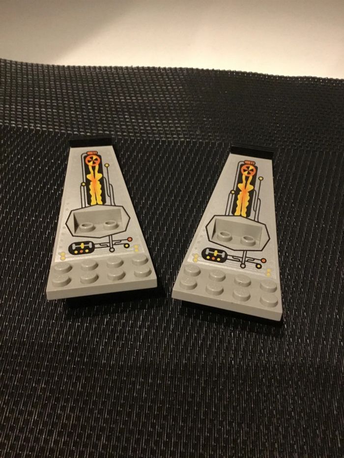 Lego Espace lot 2 ailes vaisseau pièces de rechange 6836 6915 gris clair - photo numéro 5