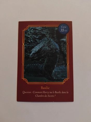 🃏 Carte Harry Potter (Auchan) - Wizarding World - Basilic 35/90