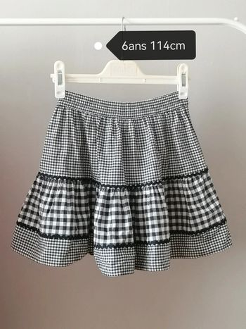 Jupe en coton noire et blanche 6ans 114cm
