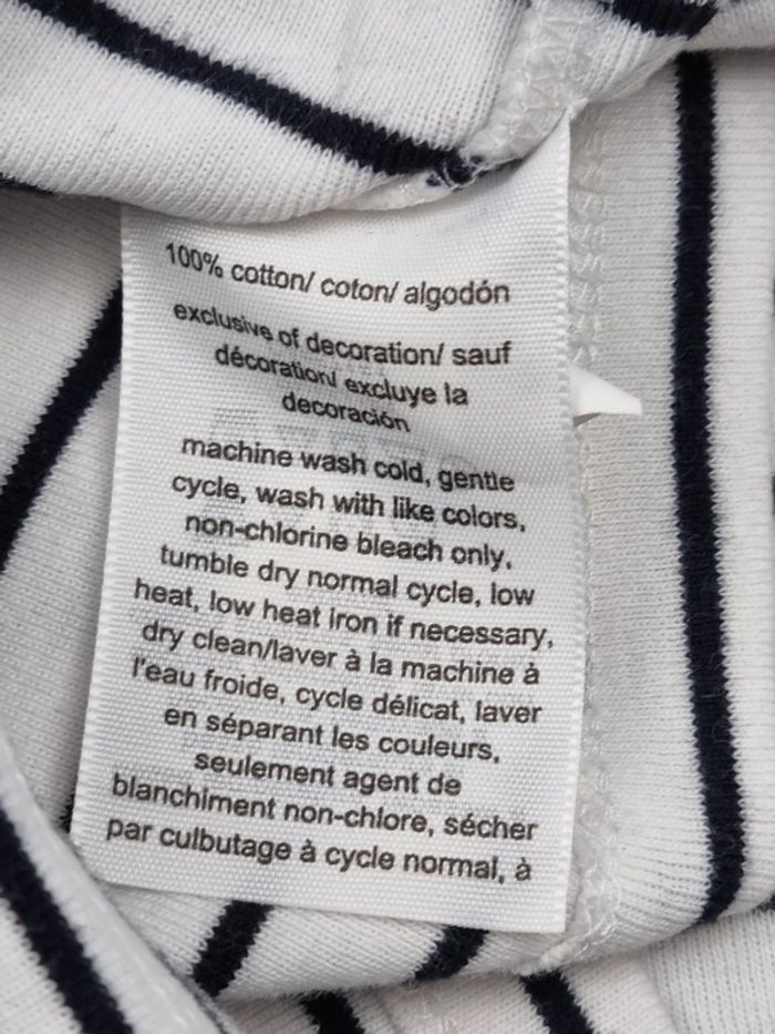 T-shirt rayé Tommy Hilfiger blanc et bleu marine – Taille M Femme - photo numéro 9