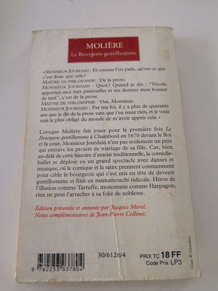 Livre Le bourgeois gentilhomme de Molière - photo numéro 2