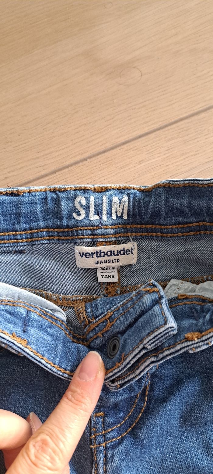 Jean slim brut vertbaudet 7 ans - photo numéro 3