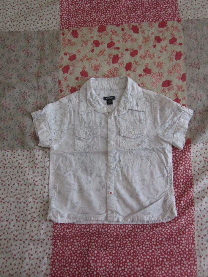 Chemises manches courtes blanche 9 mois