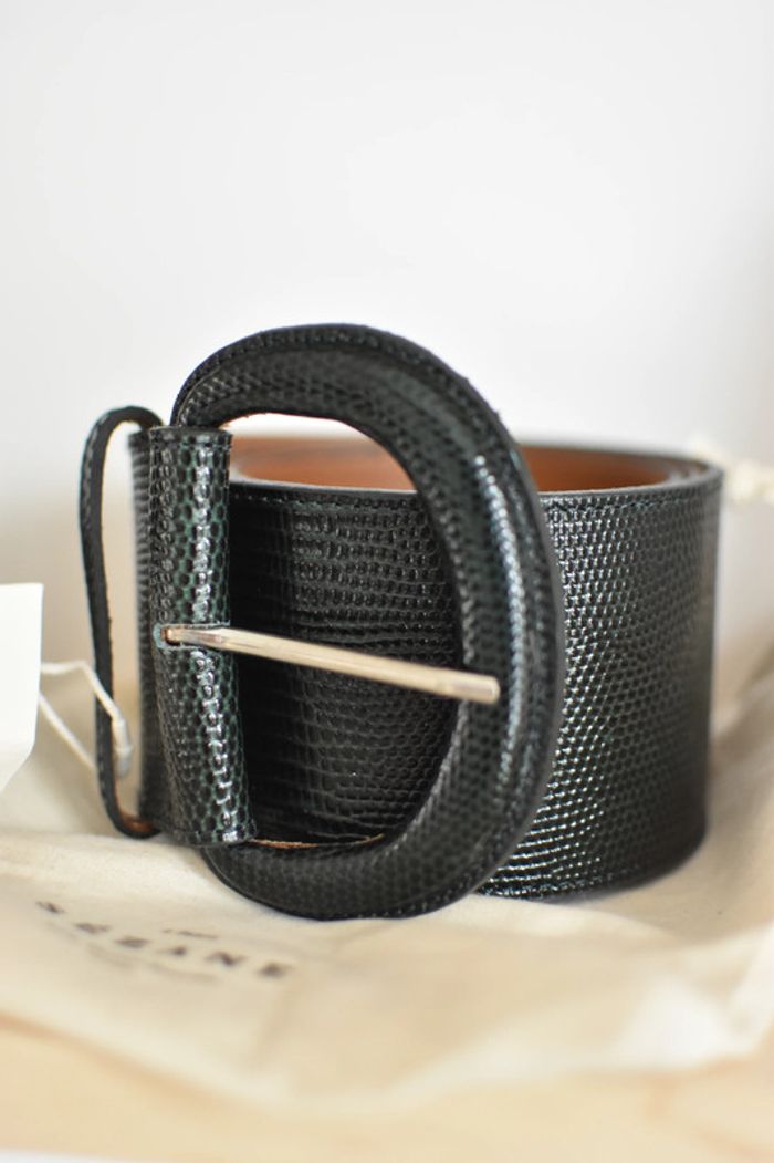 Ceinture Masha en cuir vert de la marque Sézane, taille 90 - photo numéro 2