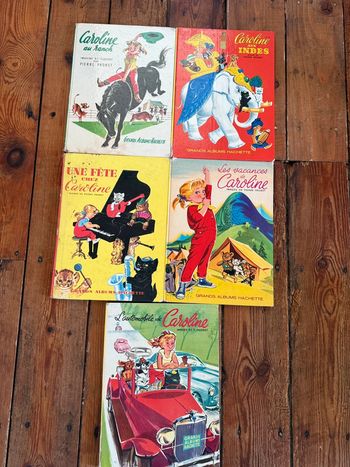 Lot de 5 livres Caroline anciens BE - Grands albums Hachette Pierre Probst couleurs