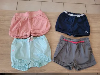 Lot de 4 shorts fille en 18 mois