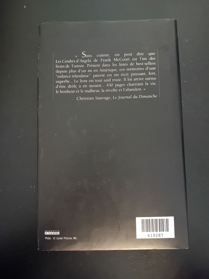 Livre "Les cendres d'Angela" - photo numéro 2