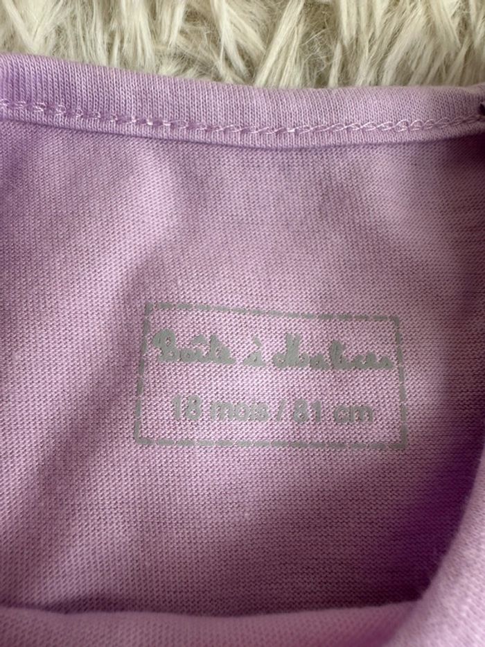 T-shirt violet licorne 🦄 boîte à malices taille 18 mois - photo numéro 3