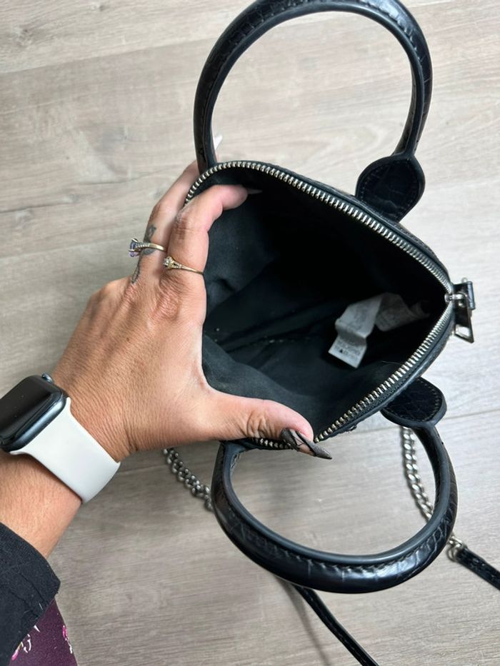 🖤 Sac noir effet croco – Zara SOLDÉ -50% 🖤 - photo numéro 2