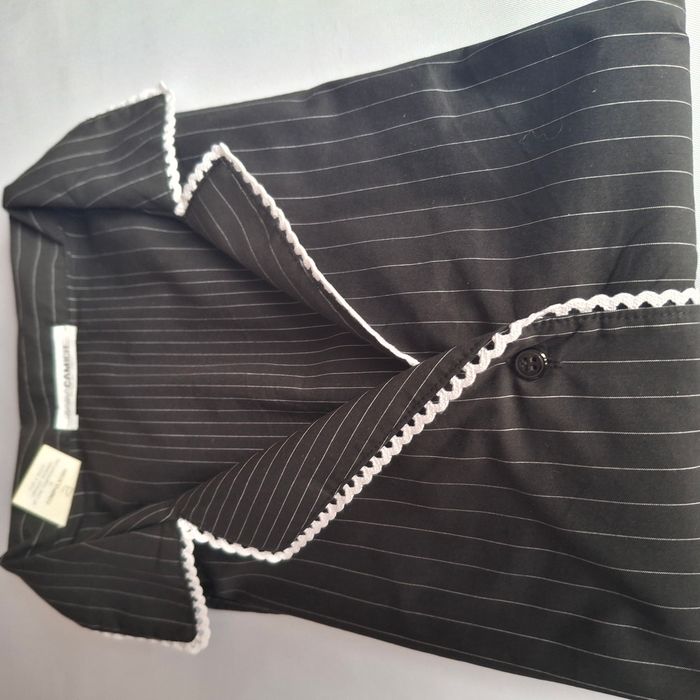 Chemise noir à rayures blanches pour femme - à manches longues - Taille S - Mara Camicie - photo numéro 9