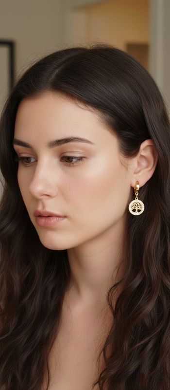 Boucles d'oreilles pendantes l'arbre de vie