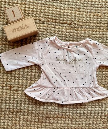 Tee shirt Kiabi 1mois / 54cm