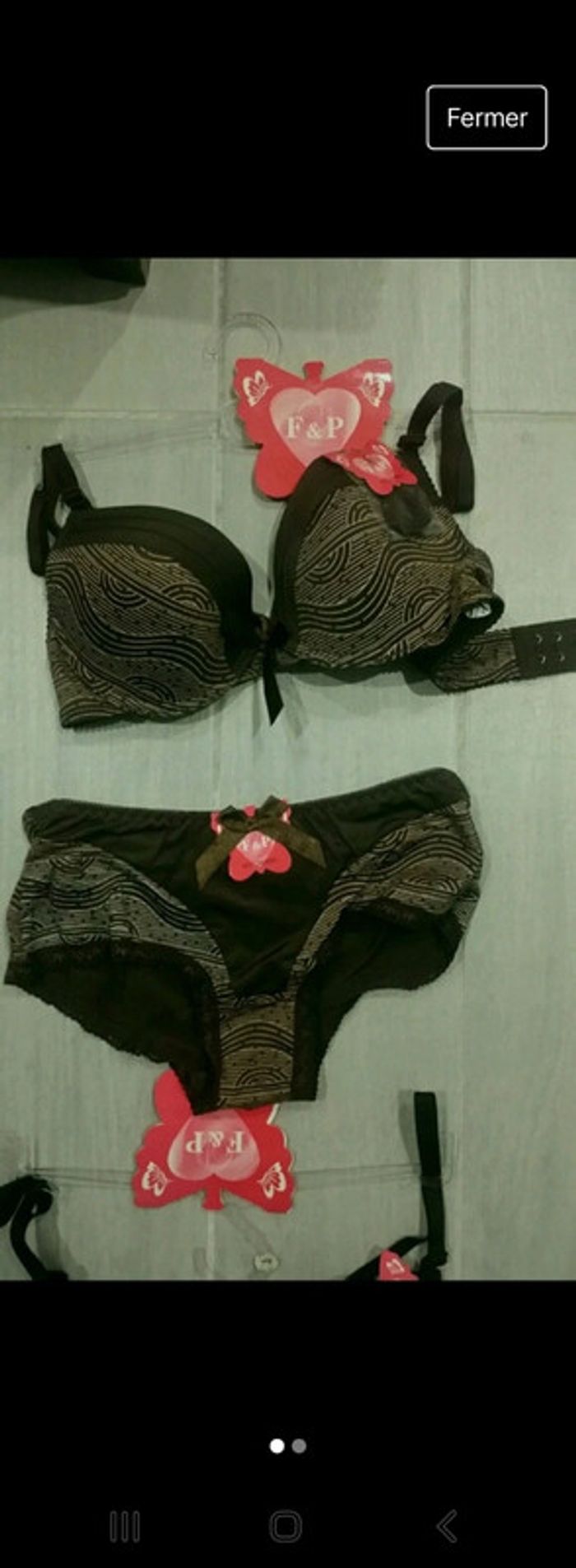Ensemble soutien gorge 85c shorty 38 neuf