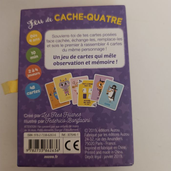 Jeu de carte de mémorisation - photo numéro 2