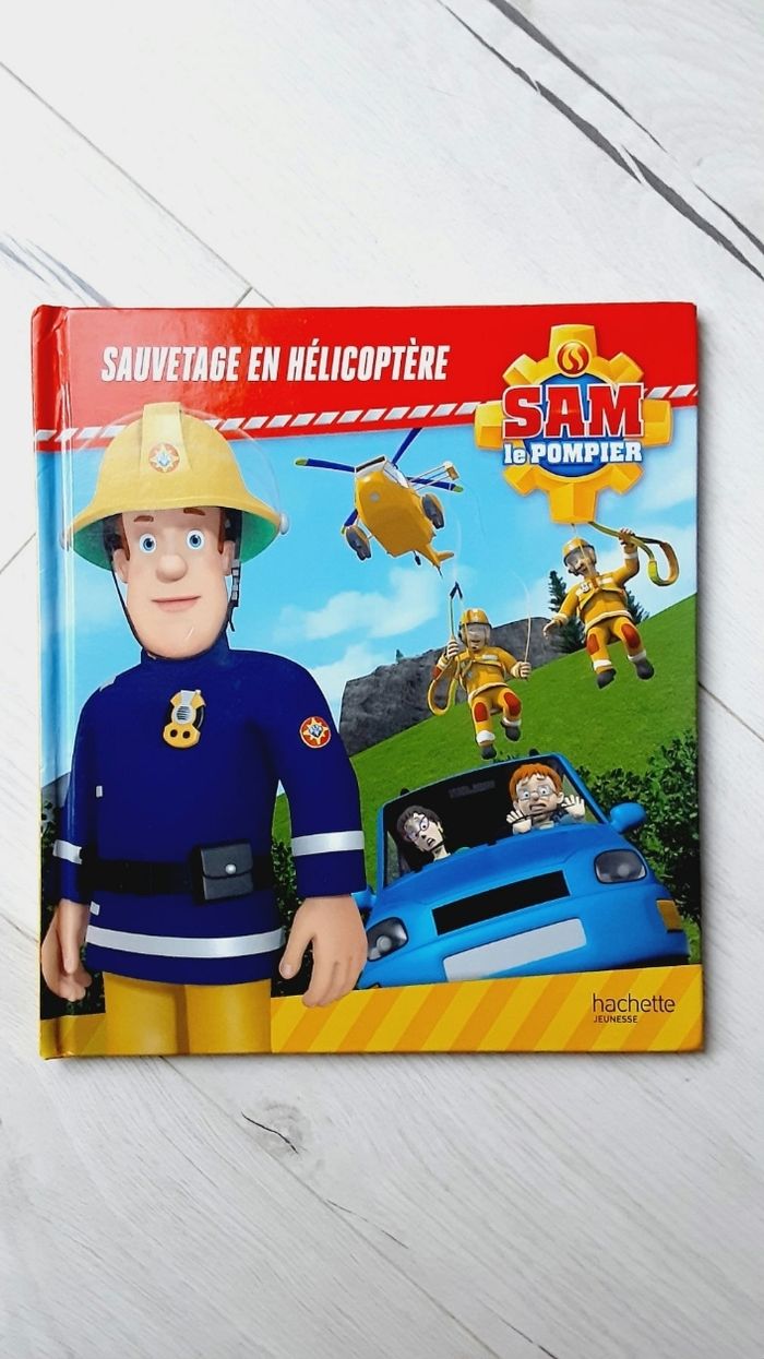 Livre Sam le pompier,  Sauvetage en hélicoptère